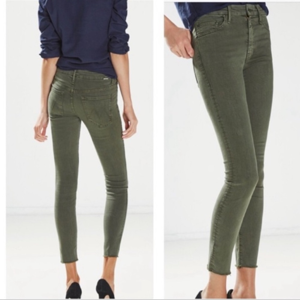 Mother High Wasted Looker Ankle Fray 32 Jeans